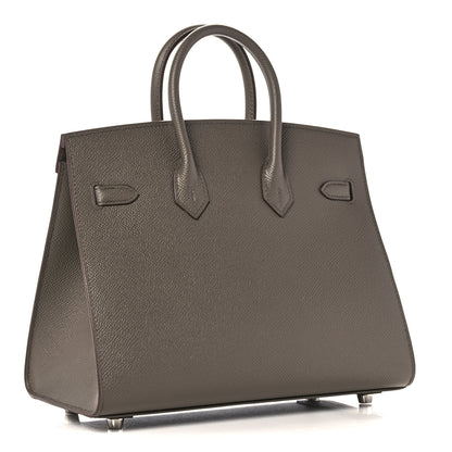 Hermes Epsom Birkin Sellier 25 Etain 3 of 35