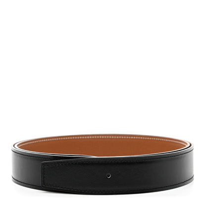 Hermes Box Togo 32mm Belt Strap 95 38 Black Gold 1 of 6