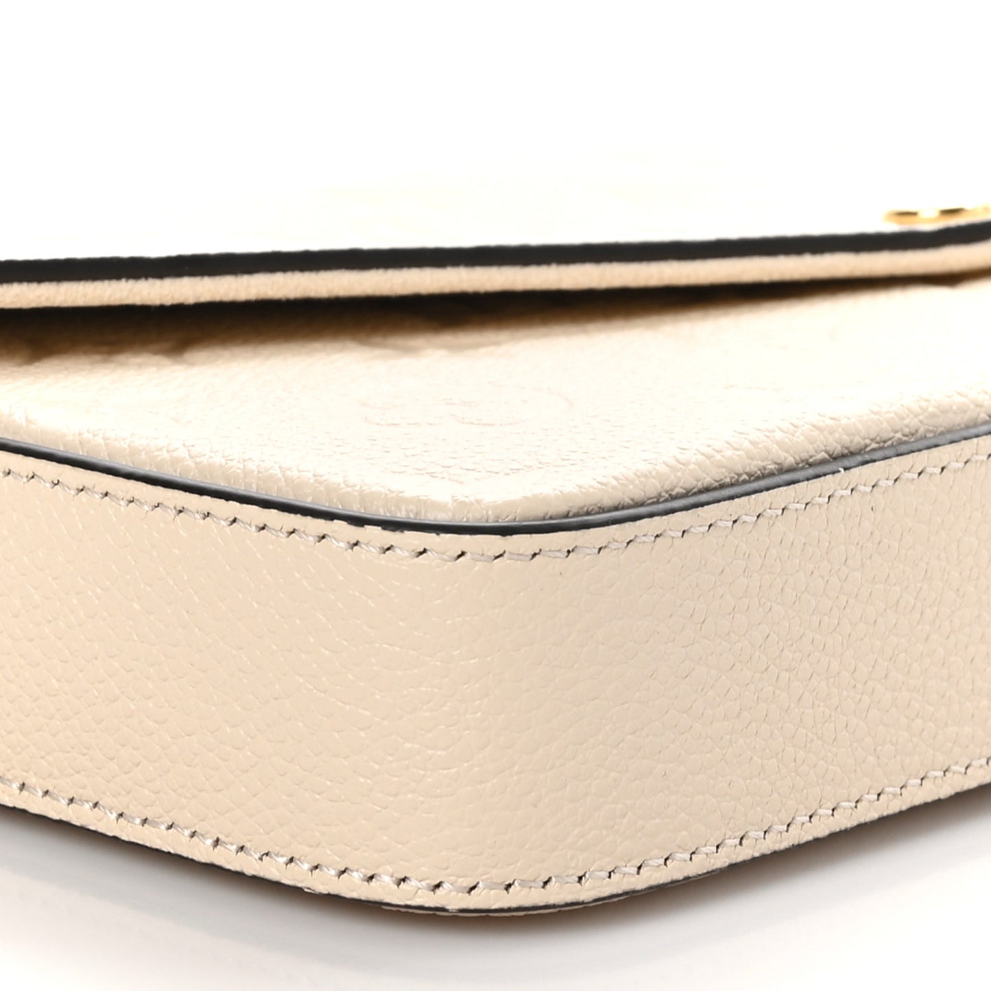 LOUIS VUITTON Empreinte Pochette Felicie Chain Wallet Cream