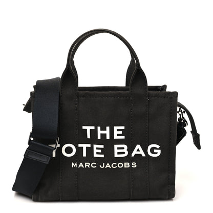 Marc Jacobs Cotton Canvas Small The Traveler Tote Bag Black 1 of 10