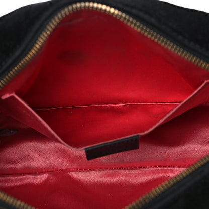 Gucci Velvet Matelasse Small GG Marmont Chain Shoulder Bag Black 13 of 15