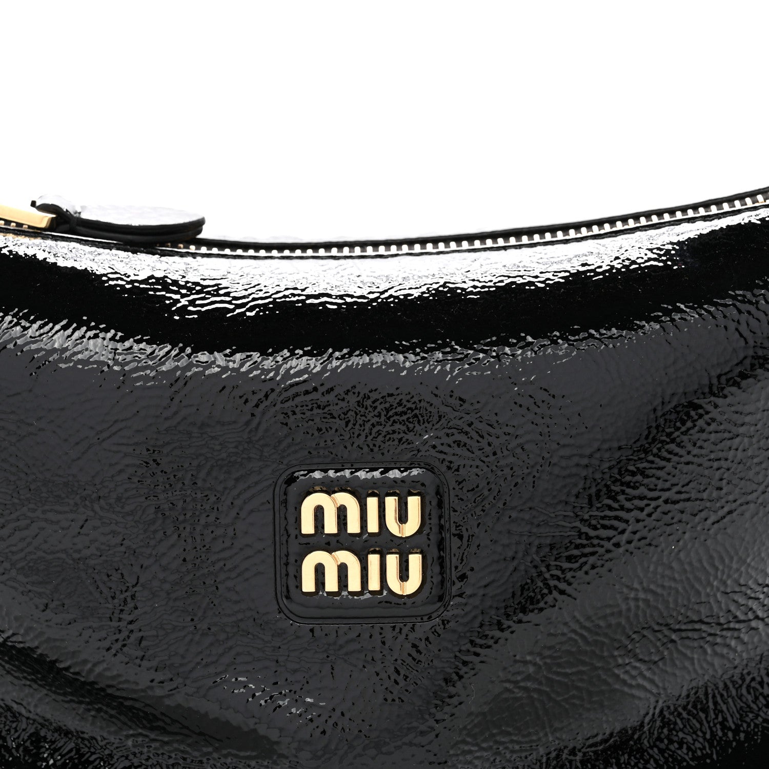 Miu Miu Naplak Patent Mini Spirit Cire Bag Black 7 of 13