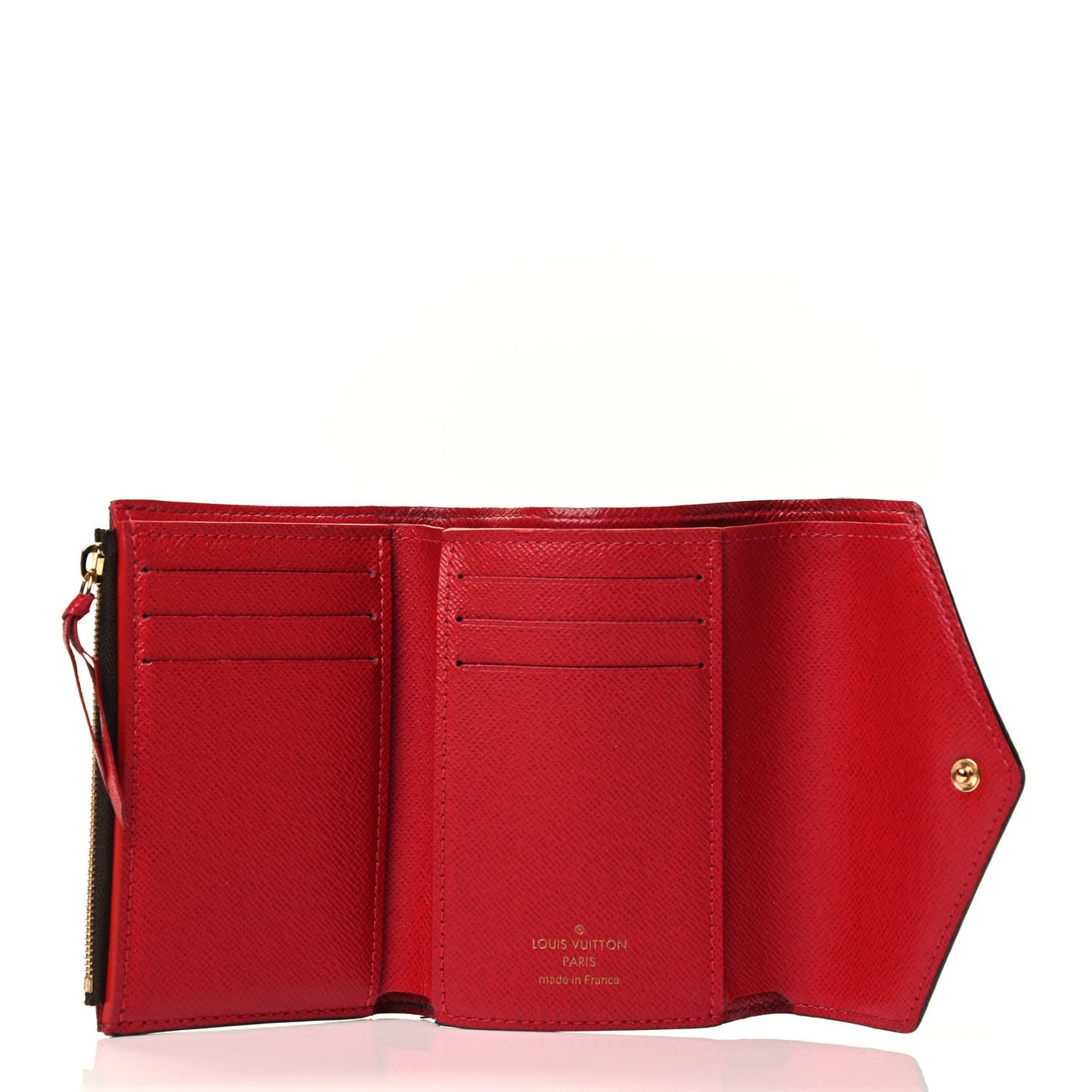 Damier Ebene Victorine Wallet Red