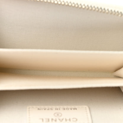 Chanel Caviar Quilted Zip Around Coin Purse White 5 of 8