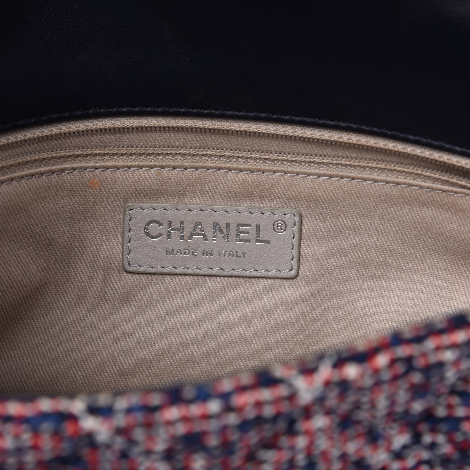 Chanel Tweed Quilted Medium Single Flap Blue Multicolor 7 of 12
