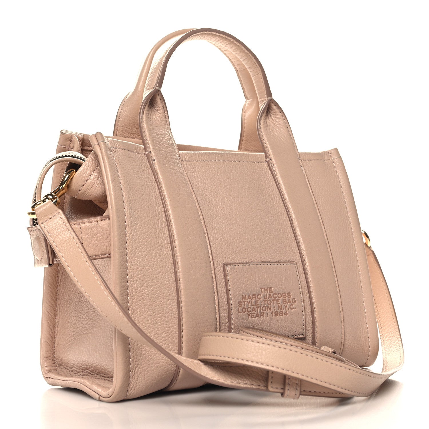 Marc Jacobs Grained Calfskin Small The Tote Bag Rose Dust 3 of 10