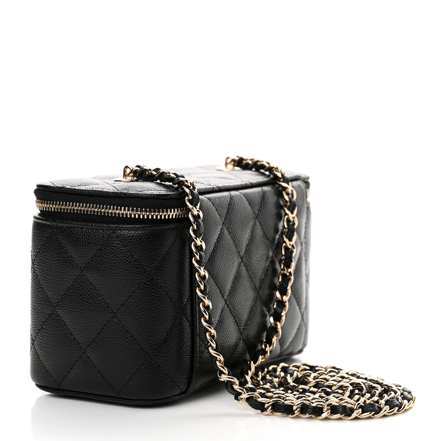 Chanel Caviar Quilted Small Vanity Case With Chain Black 3 of 14