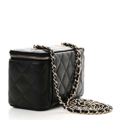 Chanel Caviar Quilted Small Vanity Case With Chain Black 3 of 14