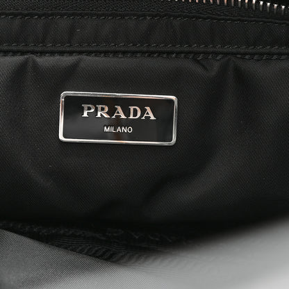 Prada Re-Nylon Nappa Triangle Quilted Padded Small Double Handled Zip Tote Black 6 of 9