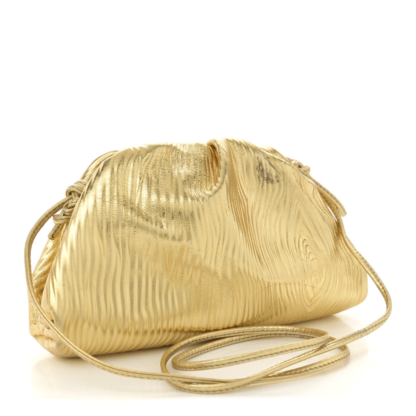 Metallic Bark Calfskin The Mini Pouch Gold