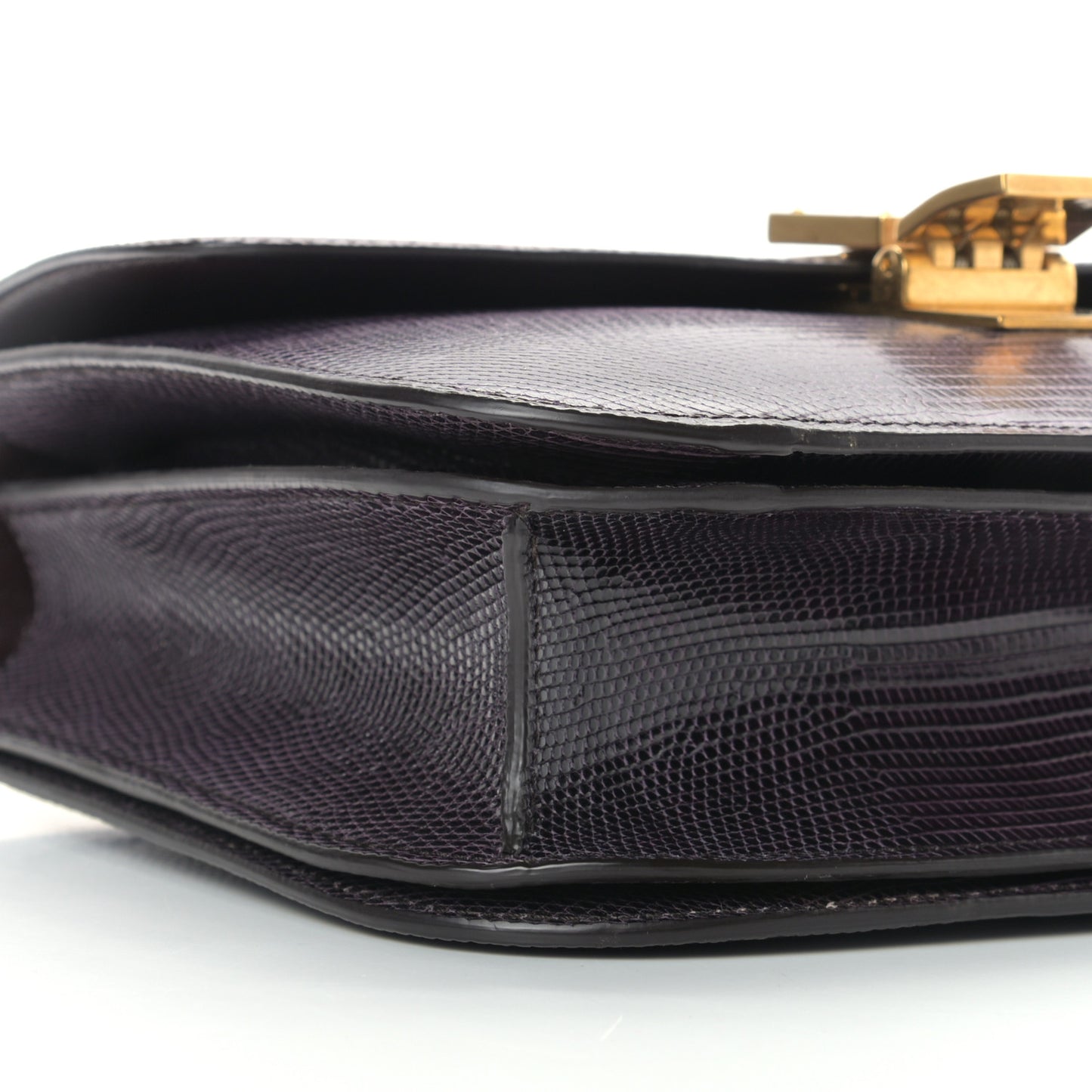 Lizard Medium Classic Box Flap Bag Velvet