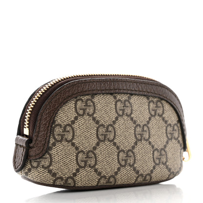 Gucci GG Supreme Monogram Web Ophidia Dome Key Pouch Beige New Acero 3 of 11