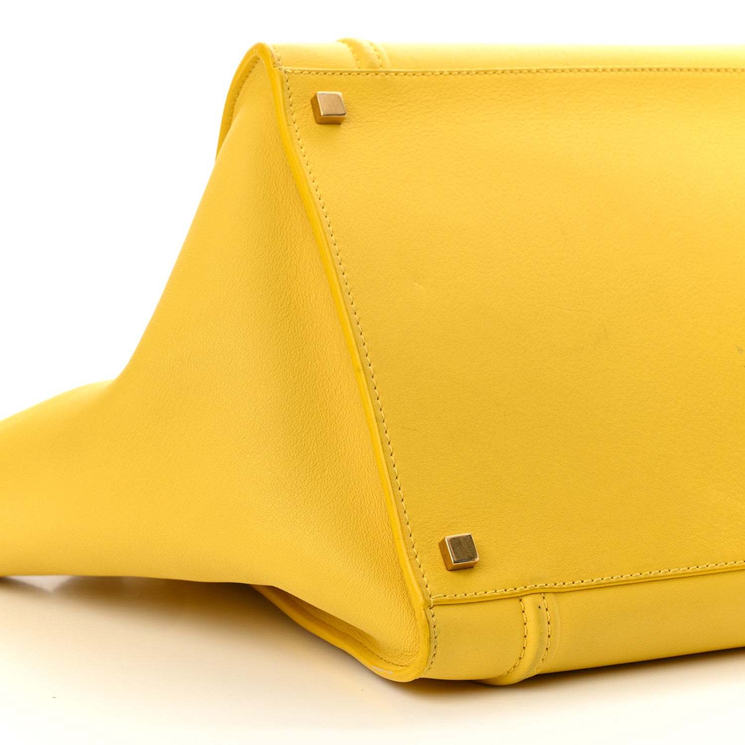 Celine Supple Calfskin Medium Phantom Luggage Sun Yellow 9 of 18