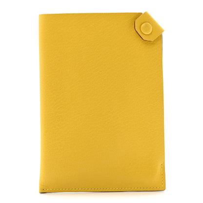 Hermes Chevre Mysore Tarmac PM Passport Holder Soleil 1 of 7
