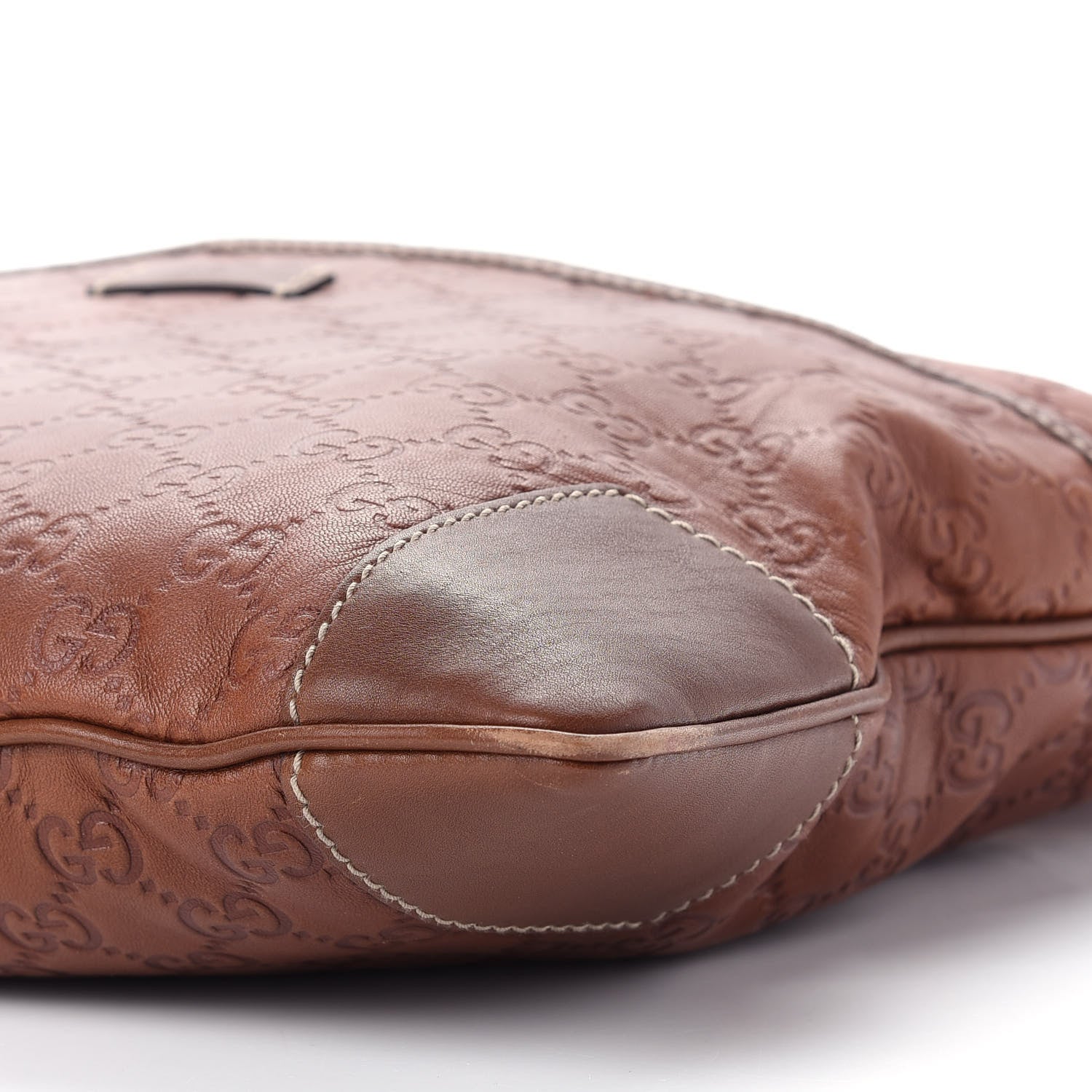 Gucci Guccissima Flat Messenger Bag Brown 9 of 9