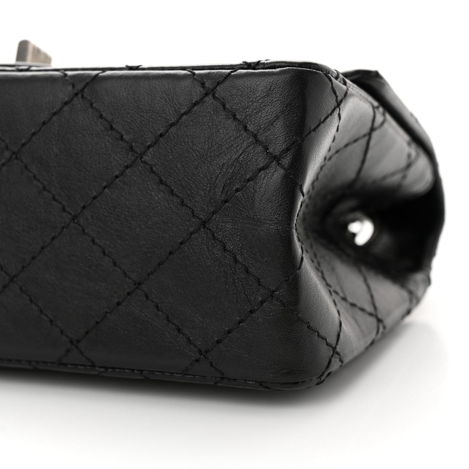 Chanel Aged Calfskin Quilted 2.55 Reissue Mini Flap Black 10 of 11