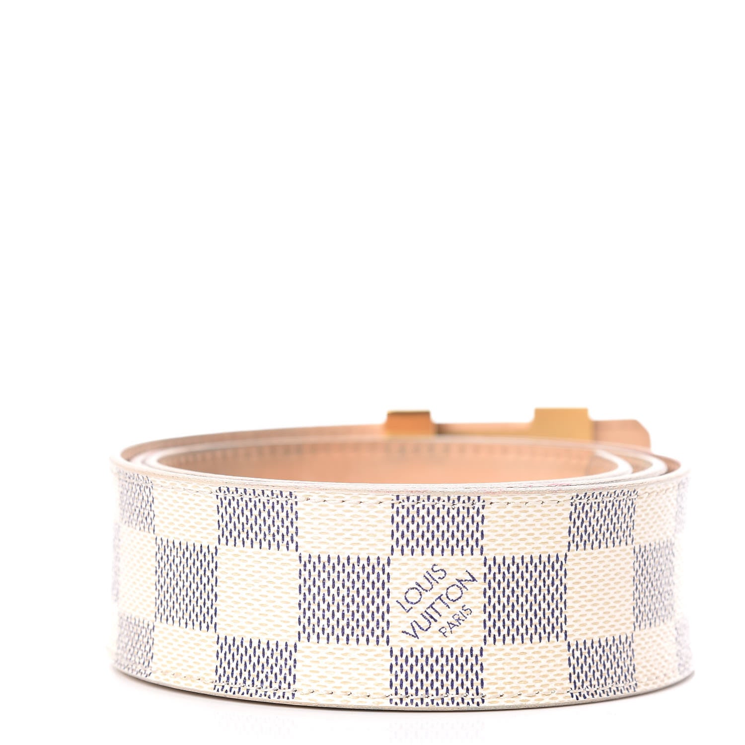 Louis Vuitton Damier Azur LV Initiales Belt 85 34 3 of 12