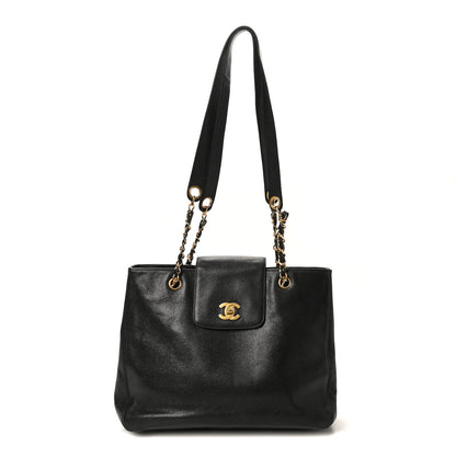 Chanel Caviar CC Shopper Tote Black 1 of 11