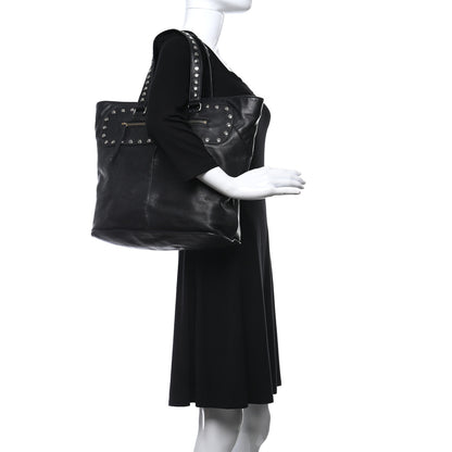 Celine Goatskin Studded Tote Black 2 of 11