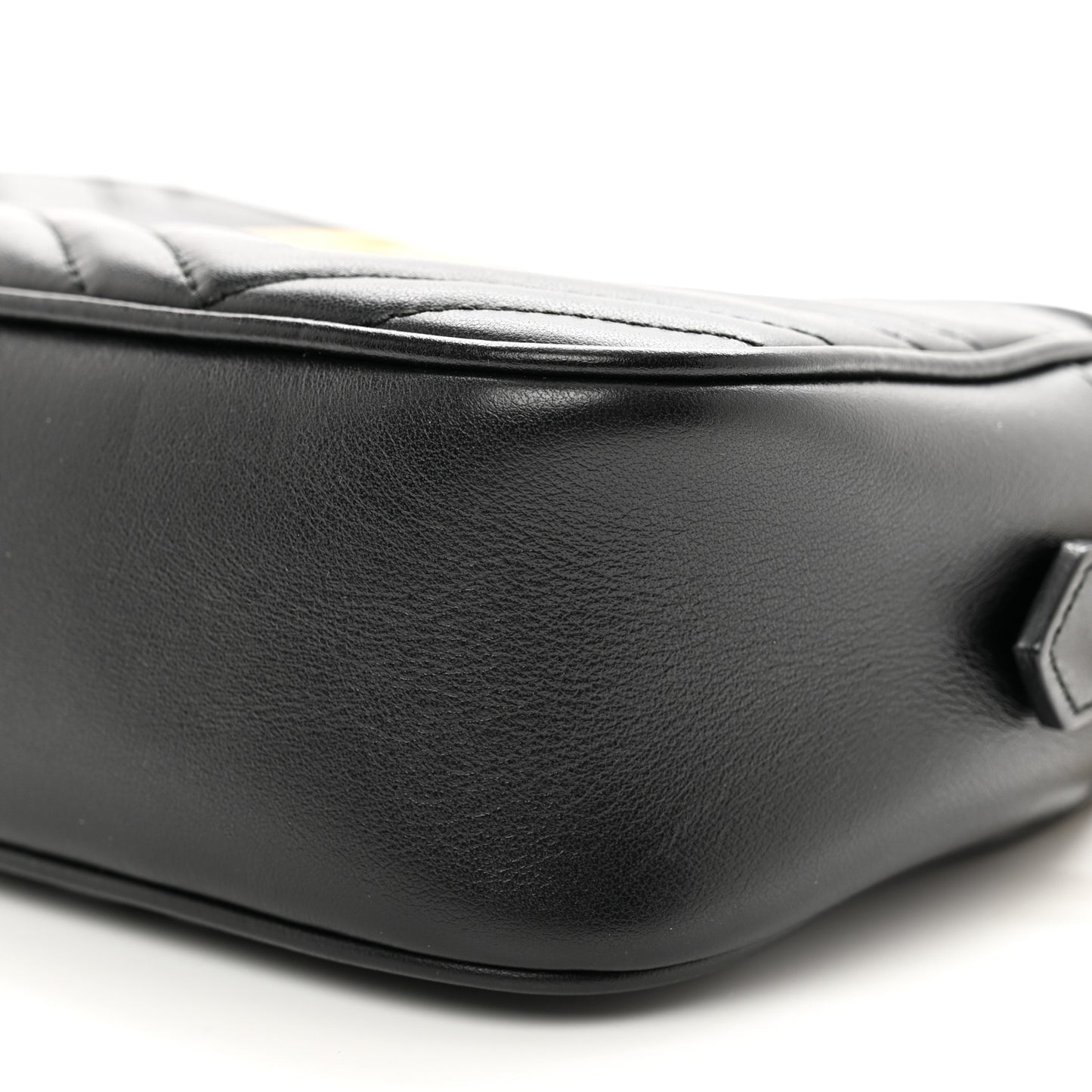 Calfskin Matelasse Small GG Marmont Chain Shoulder Bag Black