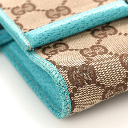 Gucci Monogram Bamboo Bar Clutch Turquoise 7 of 8