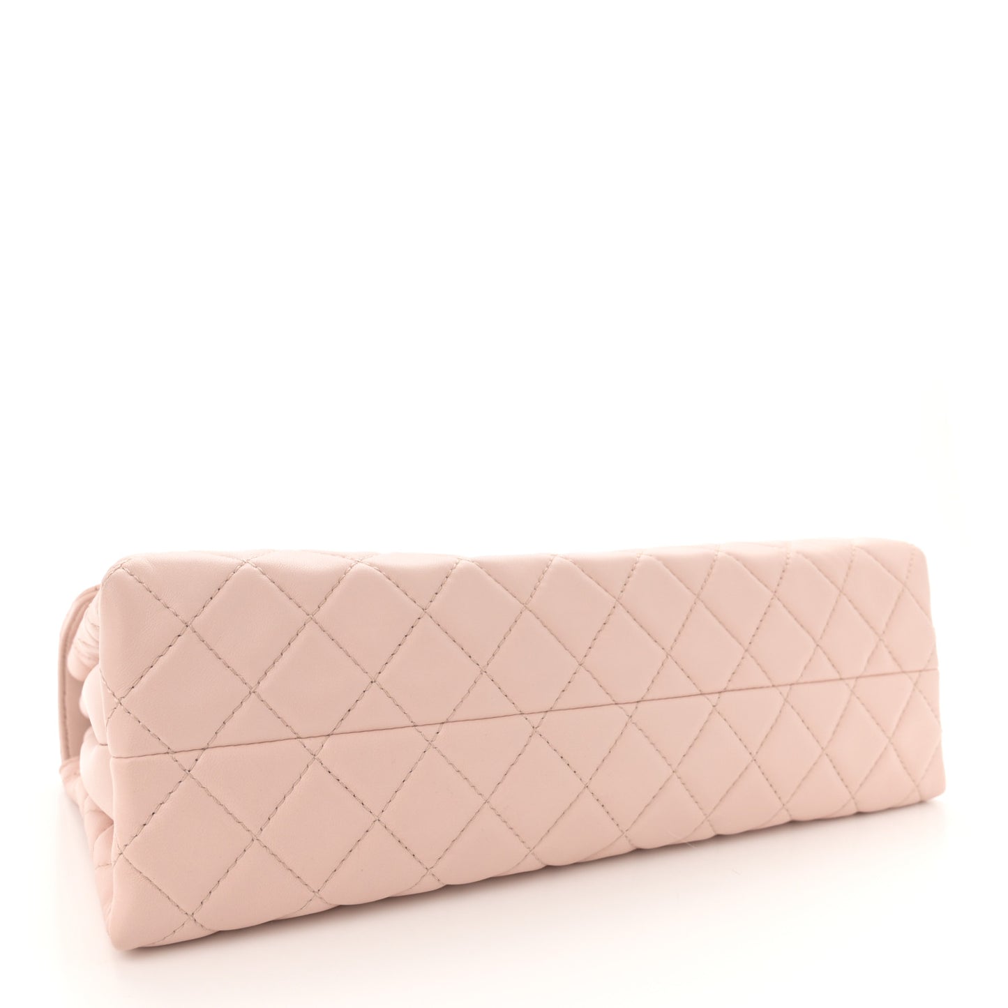 Lambskin Quilted Jumbo Chanel by 4 Flap Light Beige
