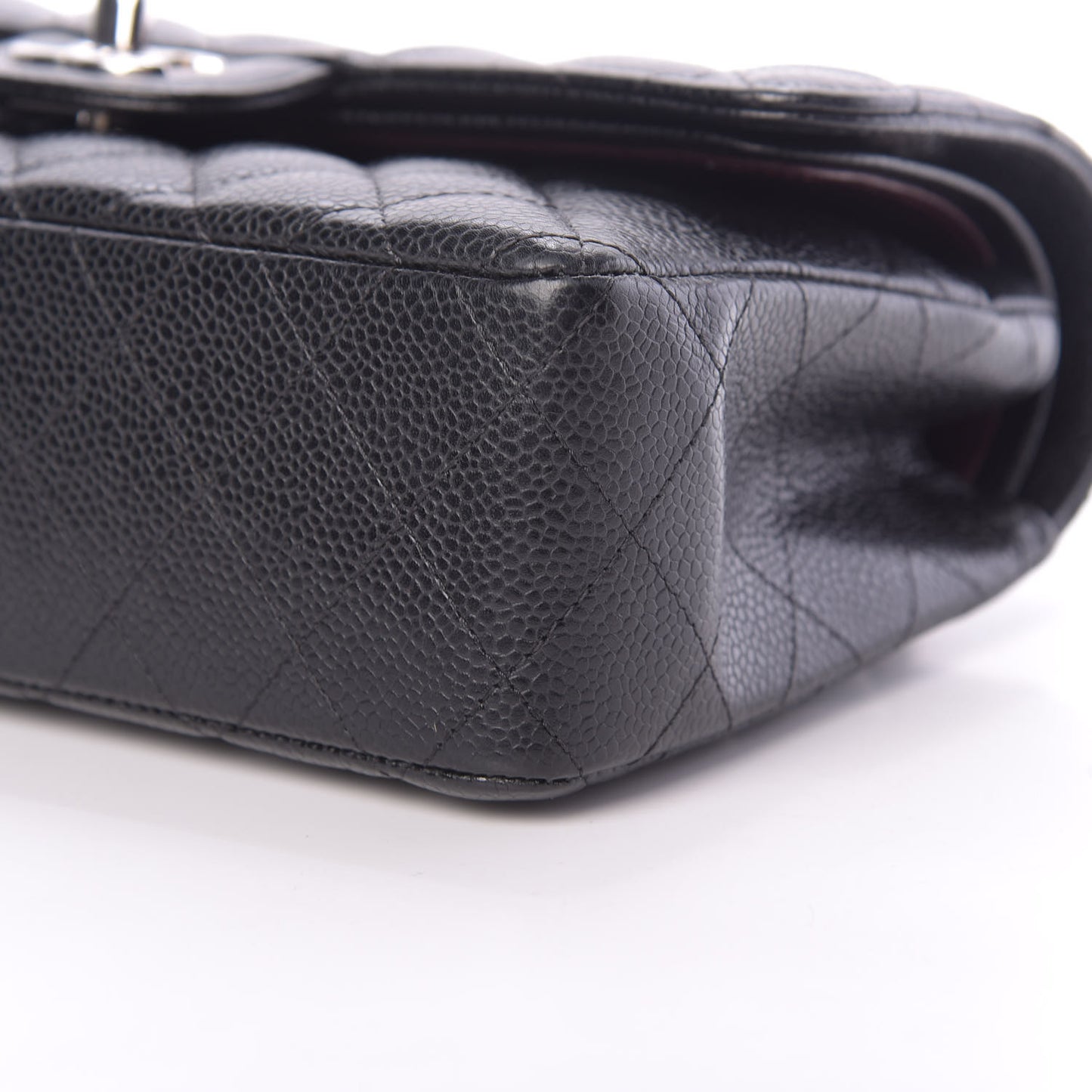 Caviar Quilted Small Double Flap Black