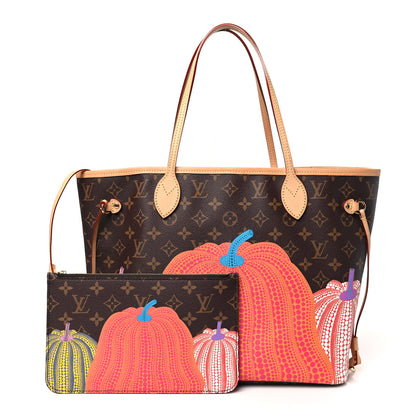 Louis Vuitton LV X YK Monogram Kusama Pumpkin Neverfull MM 3 of 12