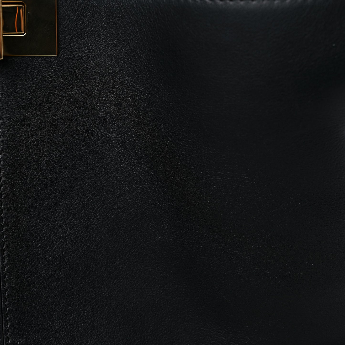 Vitello Seta Glazed Fabric FF 1974 Medium Peekaboo X-Lite Black Mogano Panna