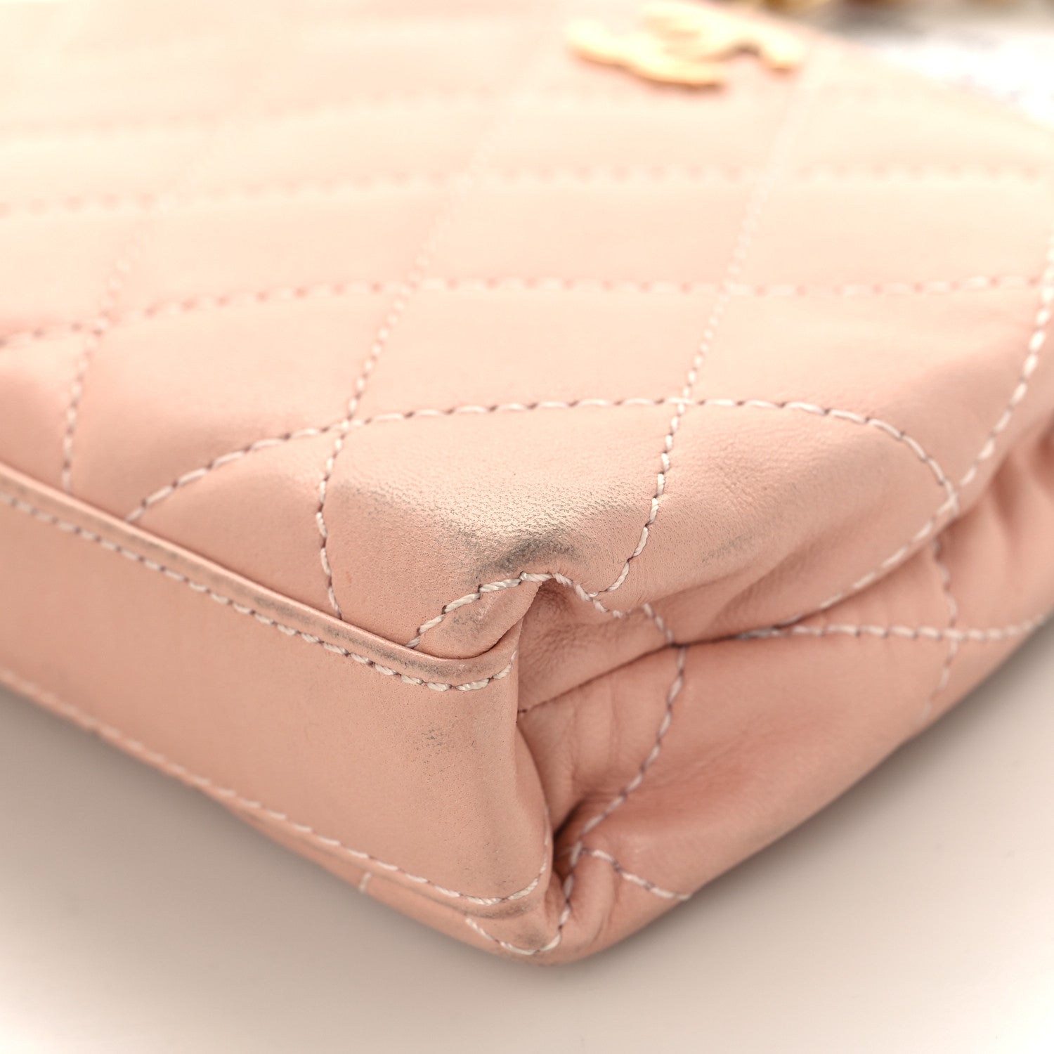 Chanel Lambskin Quilted Mini Evening Bag Pink 12 of 16