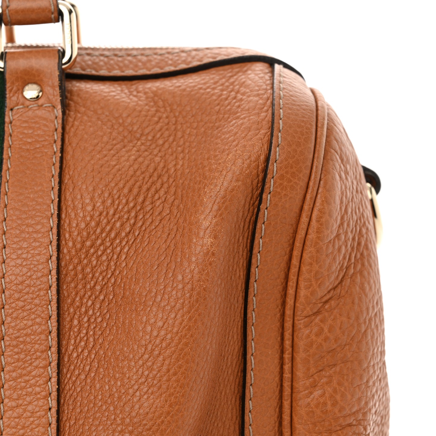 Calfskin Vintage Web Medium Boston Tobacco
