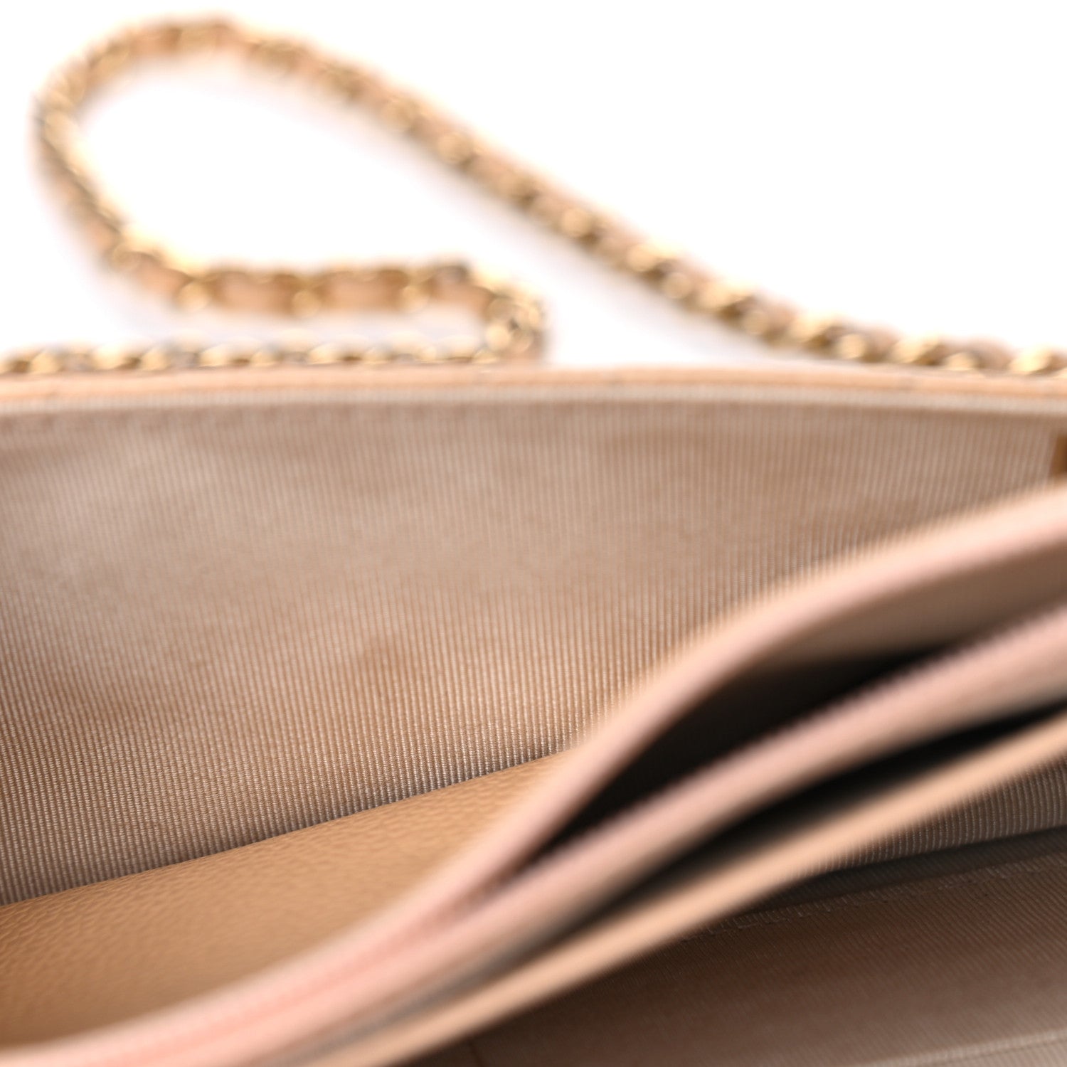 Chanel Caviar Quilted Wallet On Chain WOC Beige 7 of 14