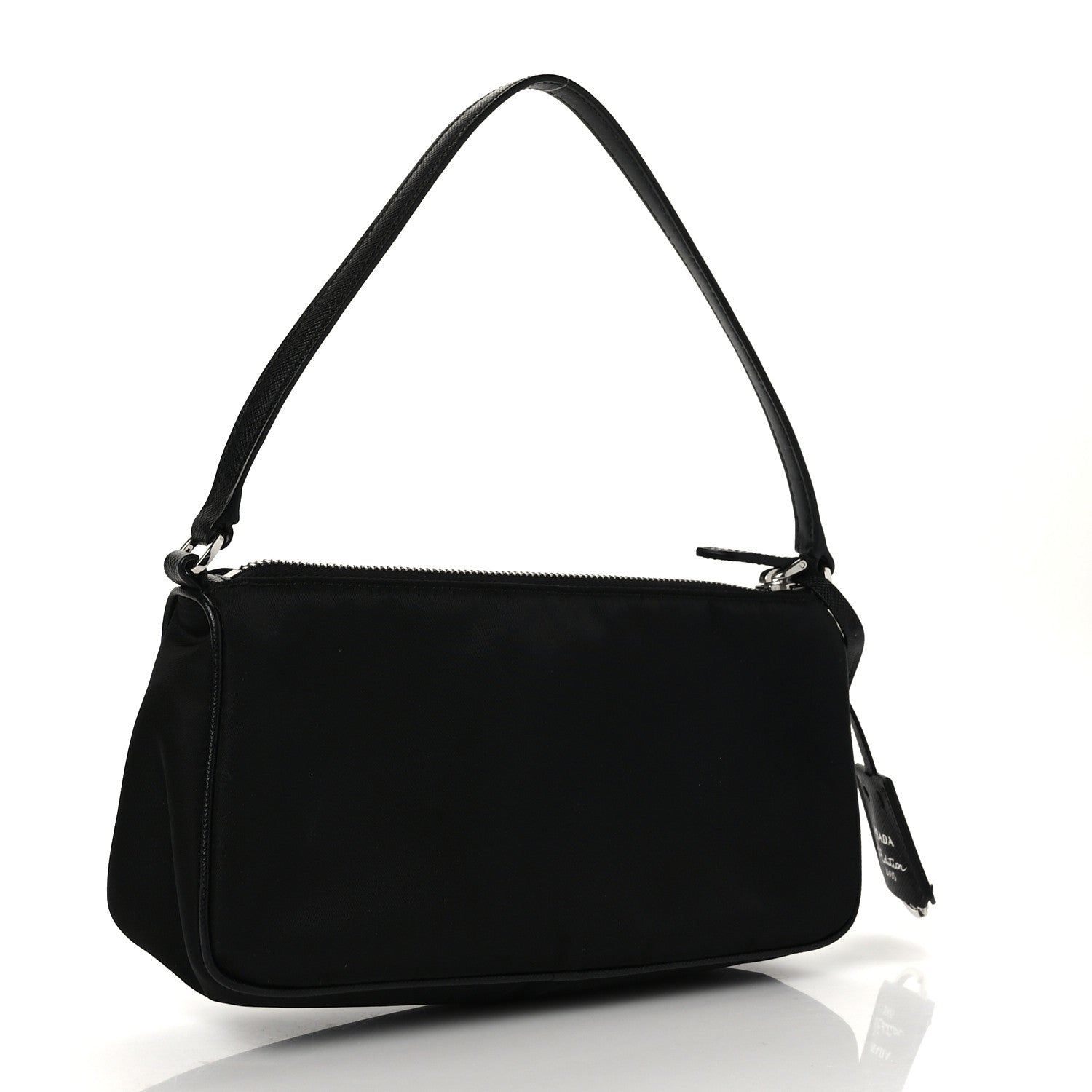 Prada Nylon Saffiano Mini Re-Edition 2005 Bag Black 3 of 8