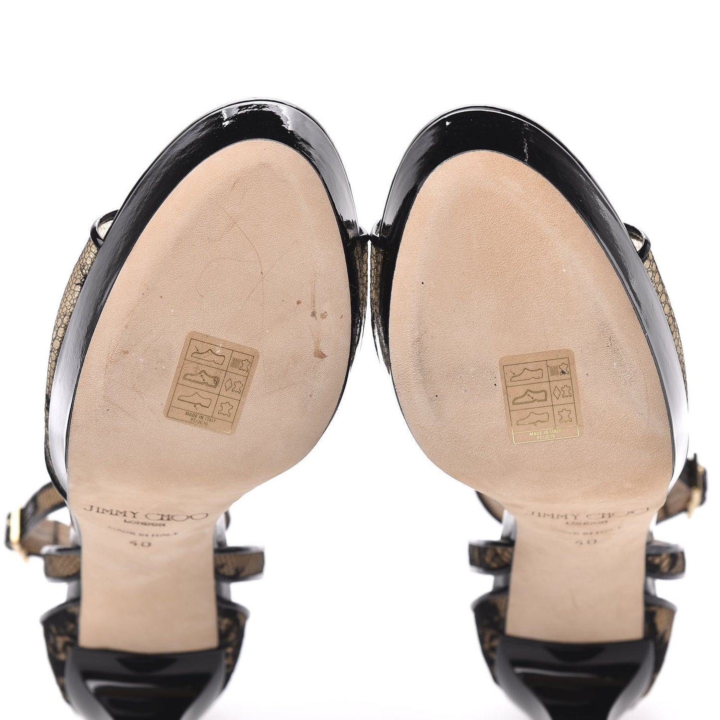 Patent Lace Kayak Platform Pumps 40 Black