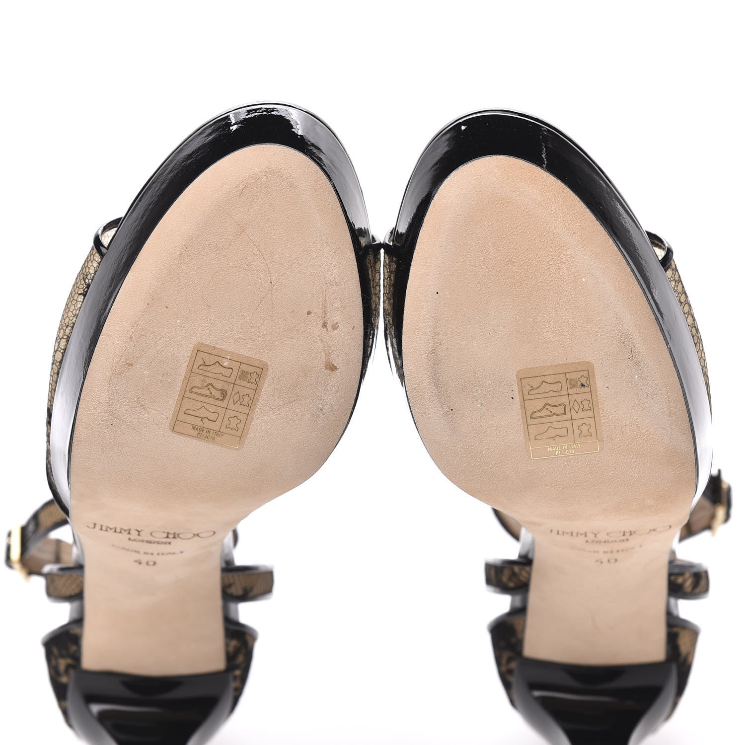 Jimmy Choo Patent Lace Kayak Platform Pumps 40 Black 6 of 9