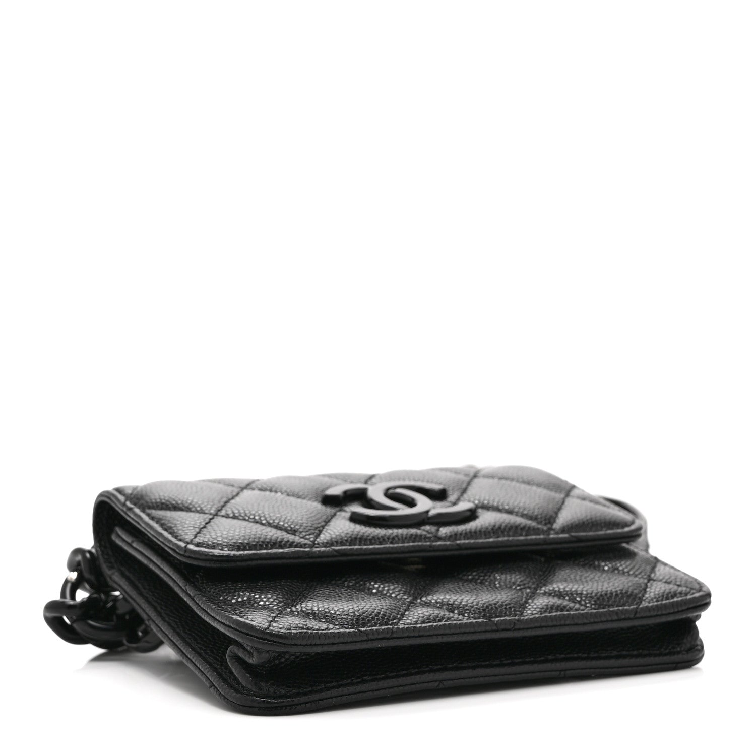Chanel Caviar Quilted My Everything Belt Flap Card Holder Black 4 of 12