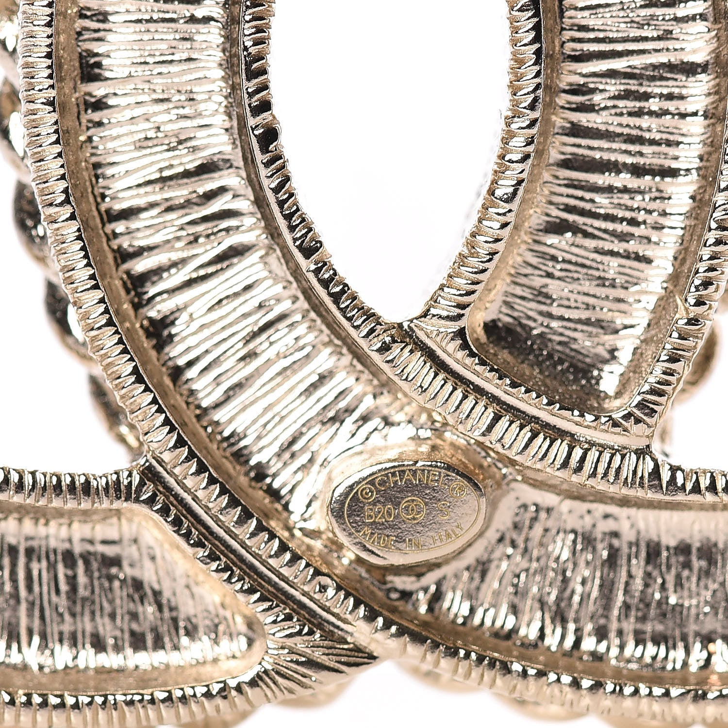 Chanel Pearl Crystal April In Paris CC Brooch Gold 4 of 5