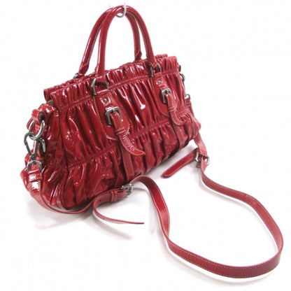 Prada Vernice Dressy Gaufre Red 3 of 10