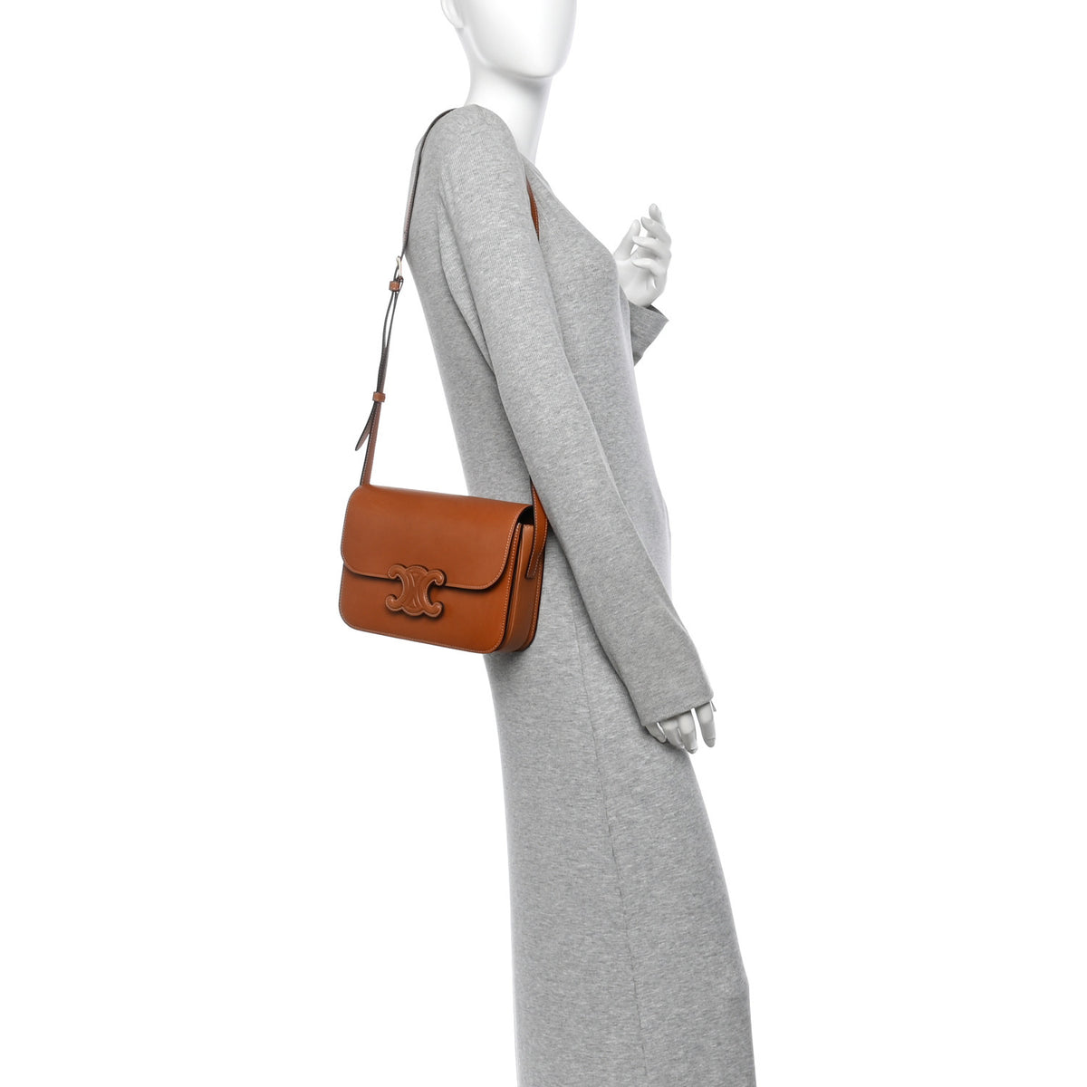 Natural Calfskin Medium Triomphe Tan