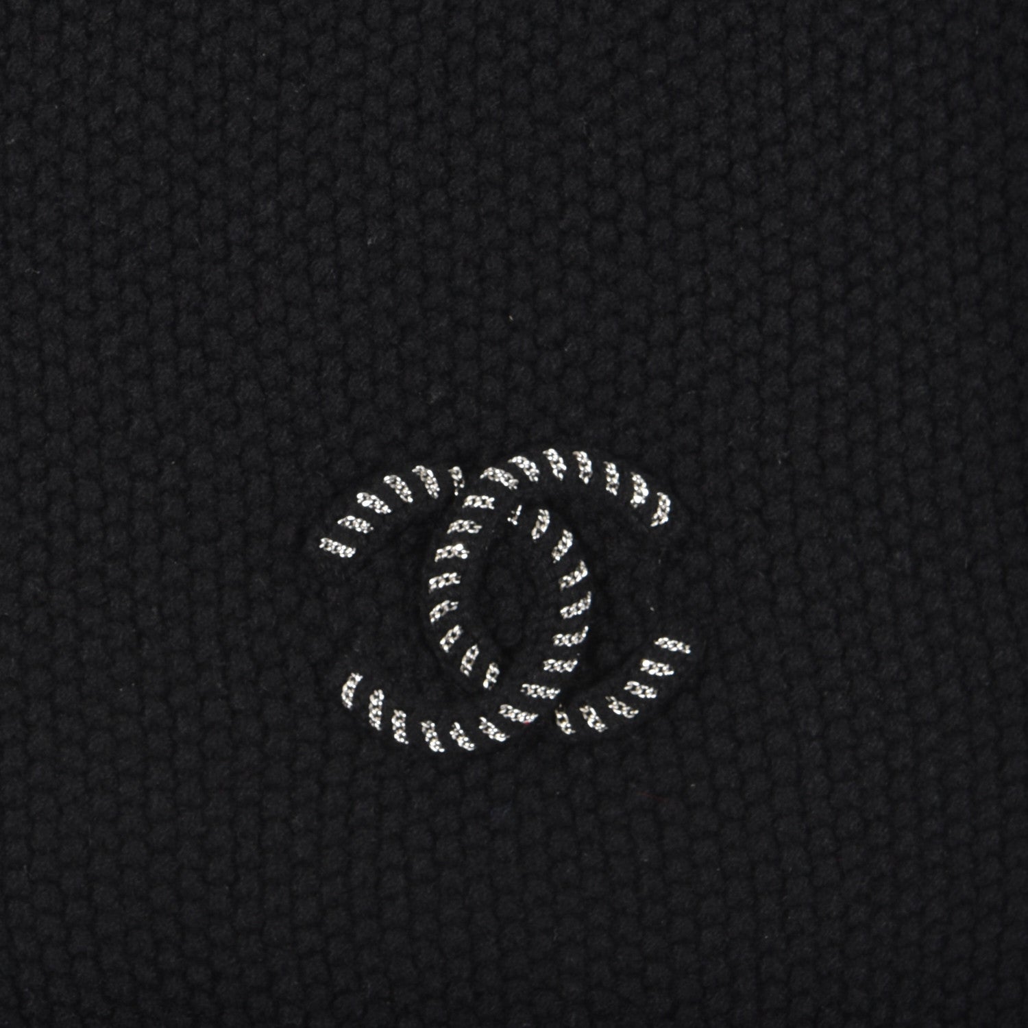 Chanel Cashmere CC Scarf Black 3 of 4