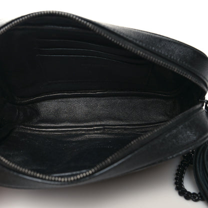 Saint Laurent Grain De Poudre Matelasse Monochrome Monogram Mini Lou Camera Bag Black 5 of 11