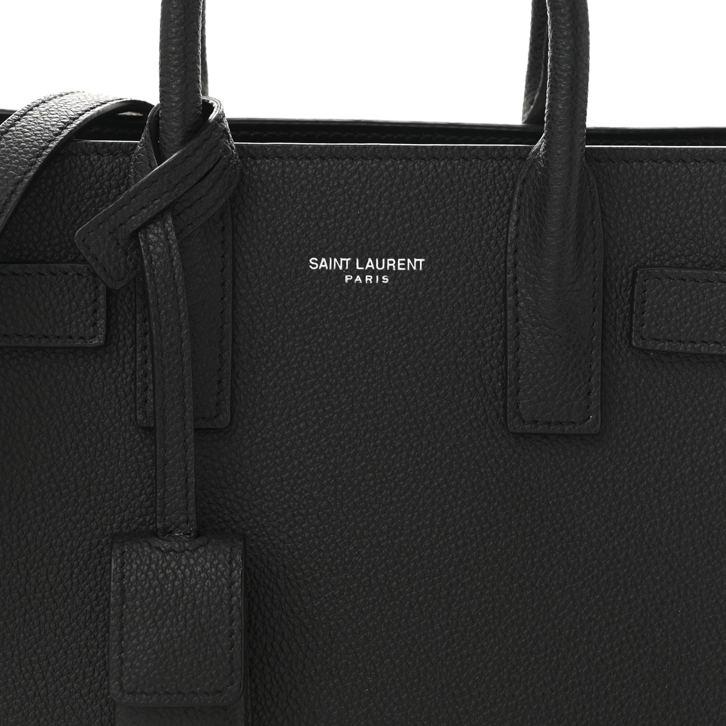 Grained Calfskin Nano Sac De Jour Black