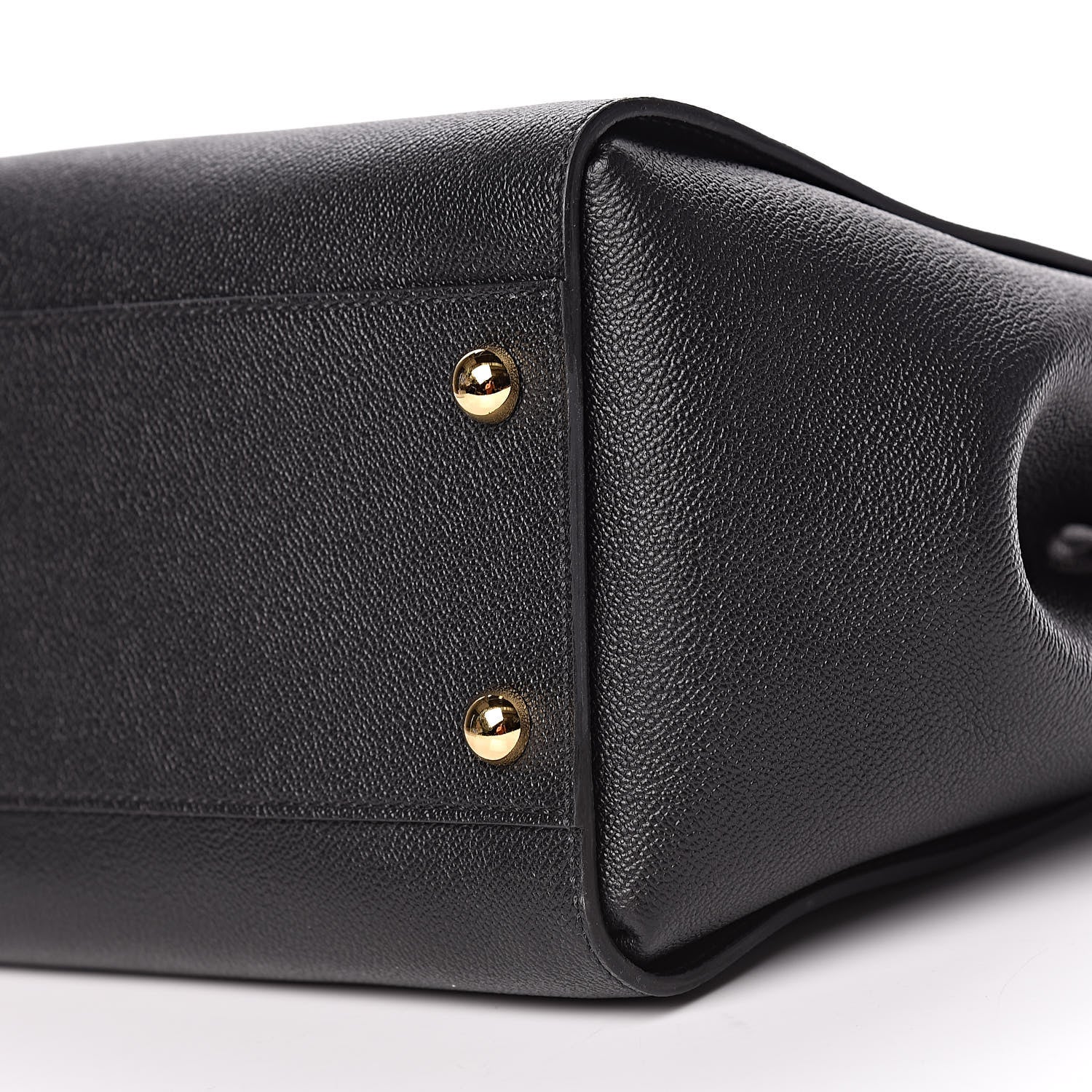 Burberry Soft Grain Calfskin Medium Buckle Tote Black 9 of 9