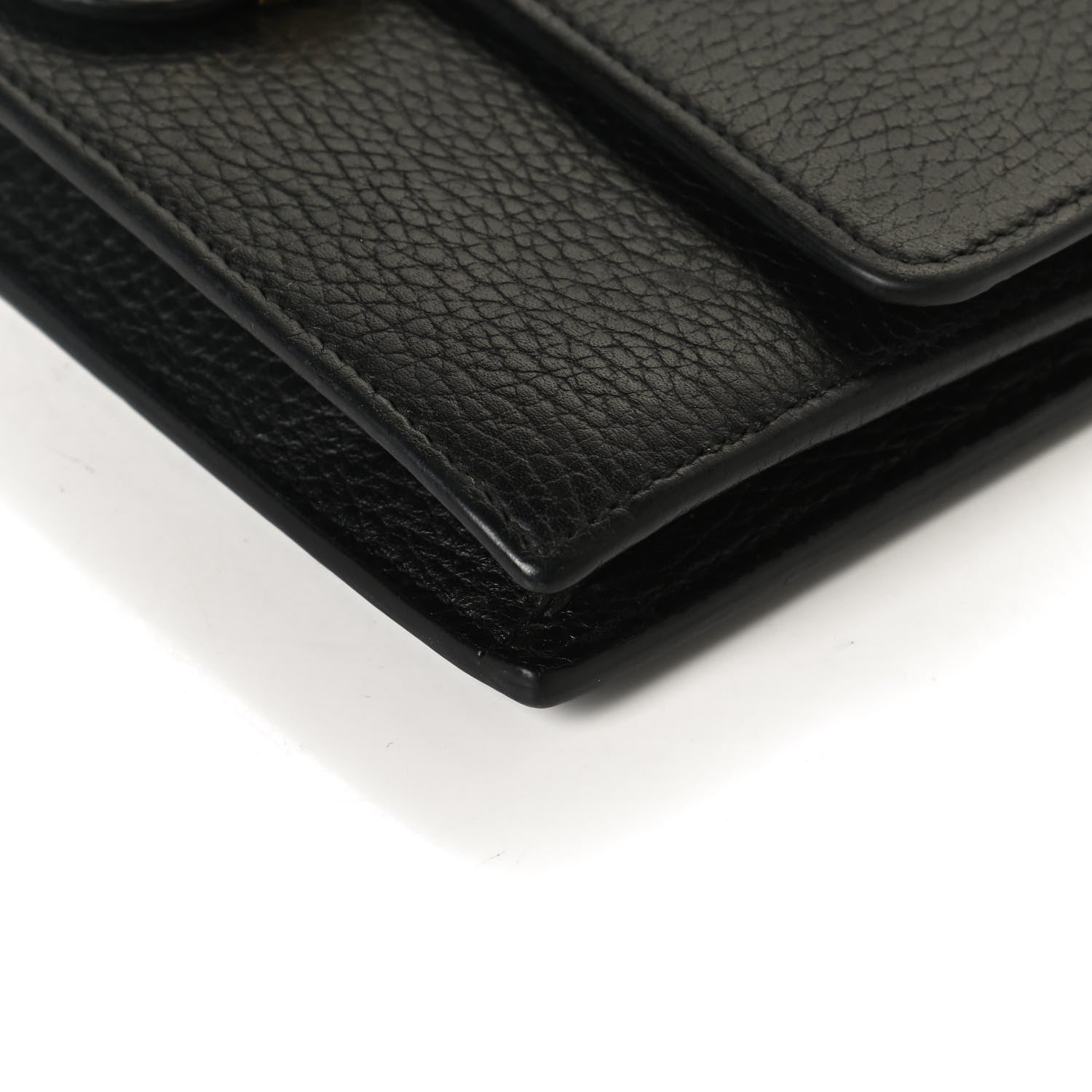 Gucci Dollar Calfskin Interlocking G Chain Wallet Black 11 of 12