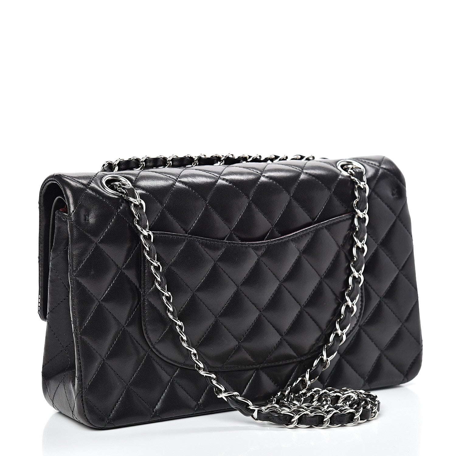 Chanel Lambskin Quilted Medium Double Flap Black 2 of 13