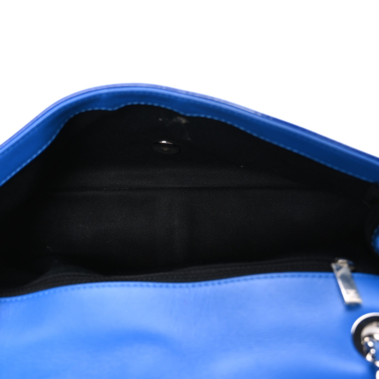 Chanel Patent Quilted Large Coco Shine Flap Blue 5 of 11
