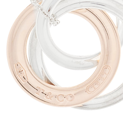 Tiffany Sterling Silver Rubedo Small Interlocking Circles Pendant Necklace 5 of 5