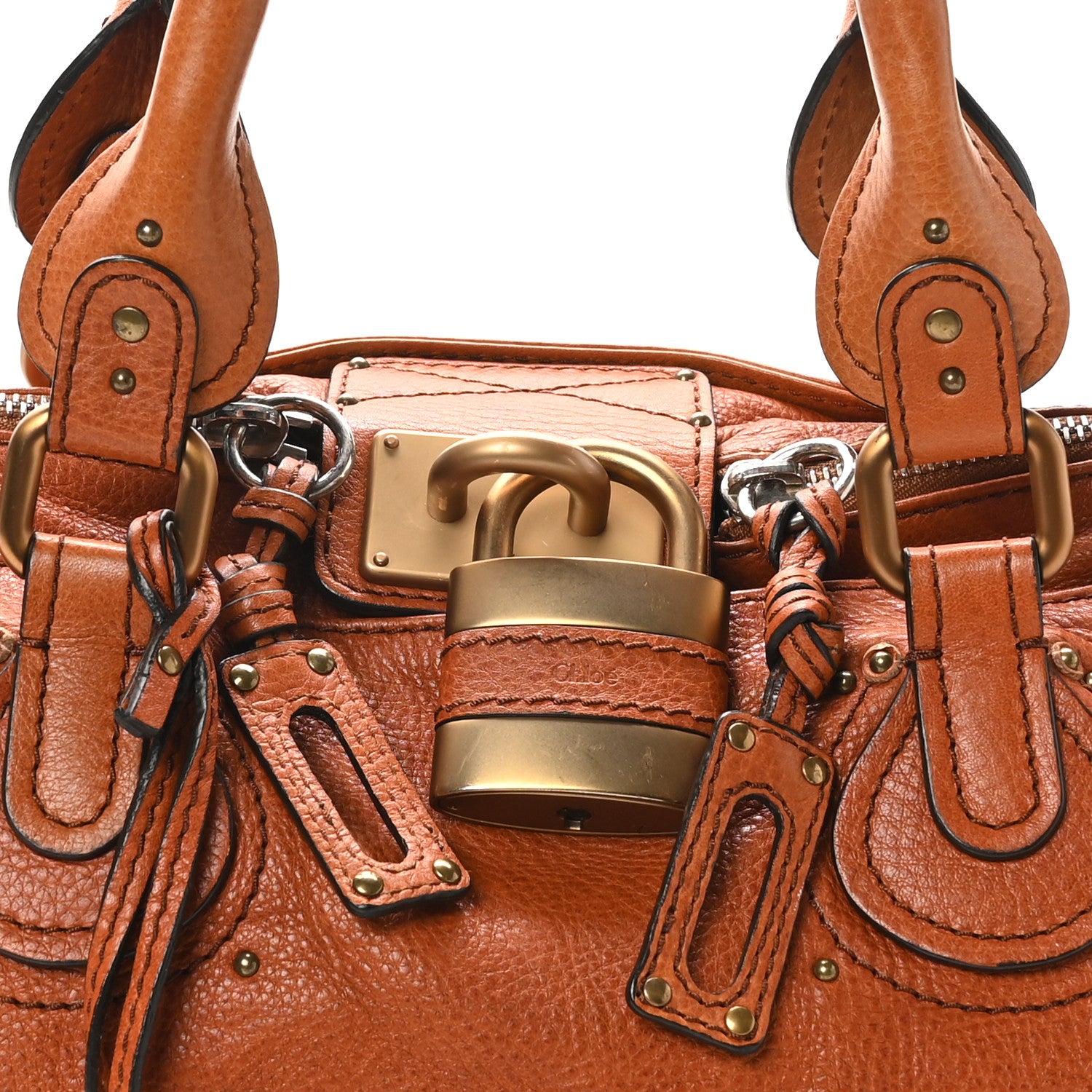 Chloe Calfskin Medium Paddington Satchel Ecureil Brown 7 of 9