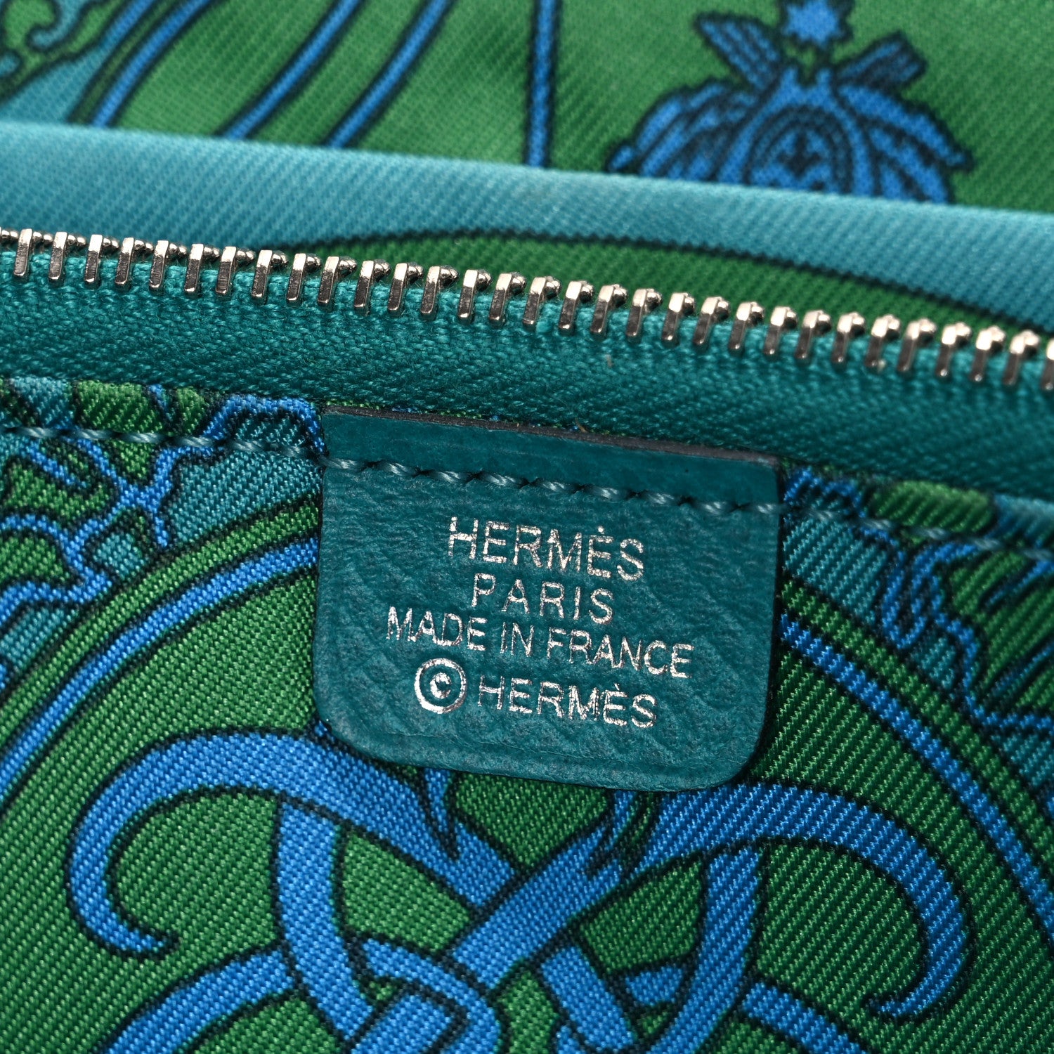 Hermes Epsom Silk'In Wallet Bleu Paon 6 of 7