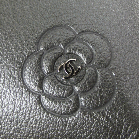 Leather Camellia Cosmetic Case